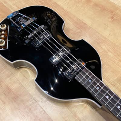 Hofner Custom Shop 500/1 3-VP Violin Beatle Bass with Triple Toaster Pickups 2022 Black image 5