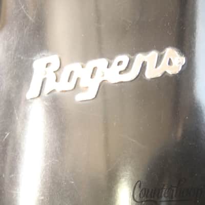 Rogers 16x16"Jet Black Pearl Floor Tom Drum Powertone Knobby Hex Vintage70s 9/72 image 4