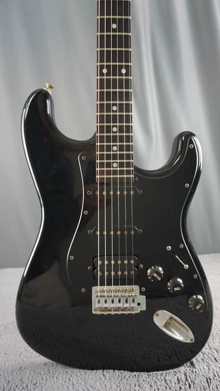 Greco Super Power HSS Strat Style MIJ Electric Guitar Black 1980s Japan image 1