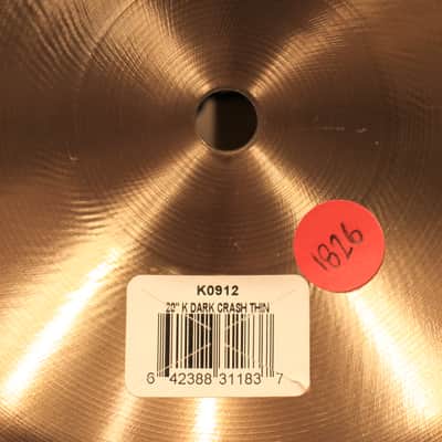 Zildjian K Dark Thin Crash 20" Cymbal - Demo! image 7