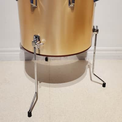 VTG 1970 PEARL 16"x14" Gold Satin "Phenolic" Floor Tom Drum  - Gorgeous Clean A+ image 6