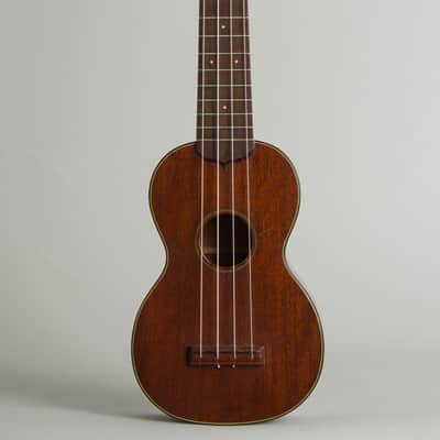 C. F. Martin  Style 1 Soprano Ukulele (1950s), black hard shell case. image 1