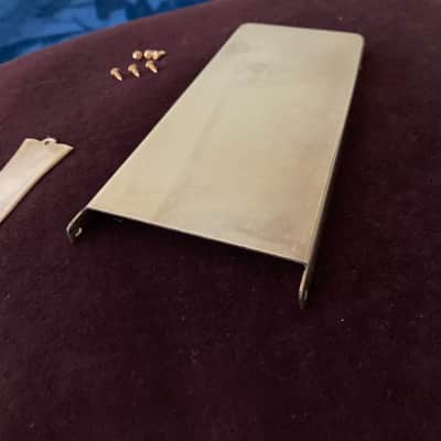 Gibson-NOS Maestro Tremolo cover plate, Raw Brass Blank image 3