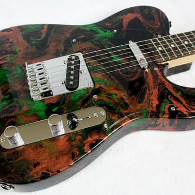 Custom Swirl Painted and Upgraded Fender Squier Telecaster With Matching Pickguard image 14