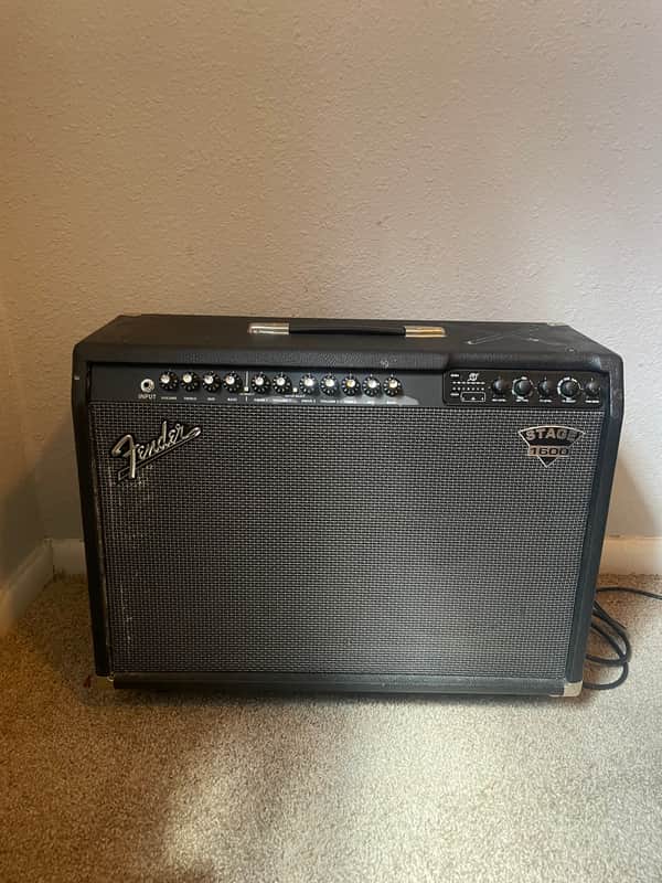 Fender Stage 1600 2-Channel 160-Watt 2x12" Solid State Guitar Combo 2004 - 2007 - Black image 1