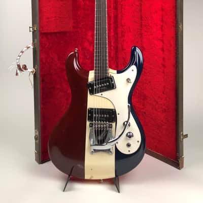 Rare 1965 Mosrite Ventures Vibramute Sales Model in 3 Custom Colors with Non-TM Pickups & OHSC image 13