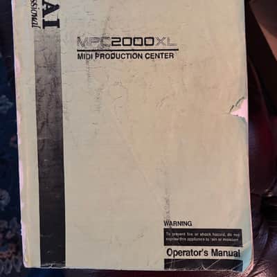 Akai MPC2000 XL Operators Manual 1990s