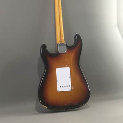 Vintage Fender Stratocaster 1993 Sunburst Solid Body Custom Strat Relic ST57/62 Mod Guitar HSC 7 Lb image 9