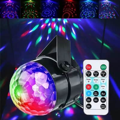 Luces Led Para Dj Luz Fiestas 7 Colores Bar Disco Bola De Discoteca image 5