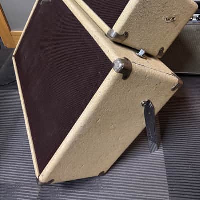 Fender Bassman 6G6-A Brownface 50-Watt 2x12" Piggyback Guitar Amp 1962 - 1963 - Blonde image 3