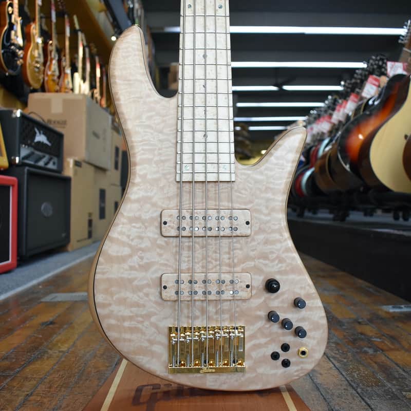 Fodera Artie Reynolds Signature Emperor 5 Elite 5-String Bass Maple Quilted w/Birdseye Maple Fingerboard, Hard Case image 1