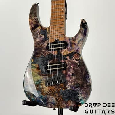Legator Ninja X7F Multiscale 7-String Electric Guitar w/ Bag - Coral image 4