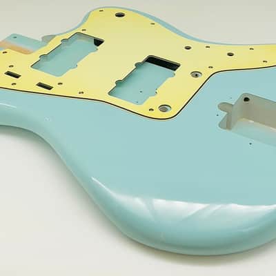 4lbs 6oz Nitro Lacquer Aged Relic Daphne Blue Jazz-Style Guitar Body image 6