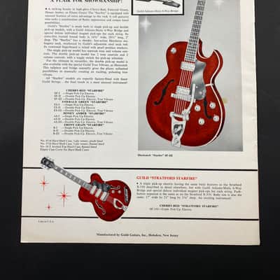 1960 Guild Full Line Catalog Case Candy Brochure Starfire image 2