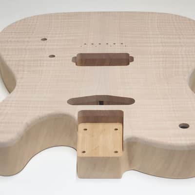 Shepard Custom Guitars Custom Telecaster Body Semi-hollow Backroute F Hole Optional Curly Maple Top On 1pc Mahogany 2026 - Unfinished image 8