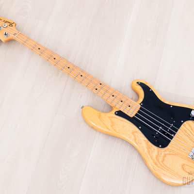 1989 Fender Precision Bass ‘70 Vintage Reissue PB70-700 Natural Ash w/ Case, Japan MIJ Fujigen image 12