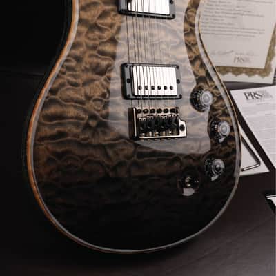 PRS RARE 2016 Private Stock DGT in Frostbite Fade w/Quilt Maple Top, Stained Quilt Maple Fretboard w/Ebony Binding, Flame Maple Neck, Swamp Ash Back with Matching Backplates, Black PRS Tremolo + Phase III Locking Tuners & MOP w/Paua Outline Bird Inlays image 24