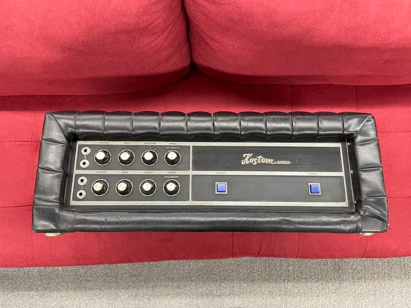 Kustom K250-1 Bass Amp Head 1970’s - Black Tuck & Roll image 1
