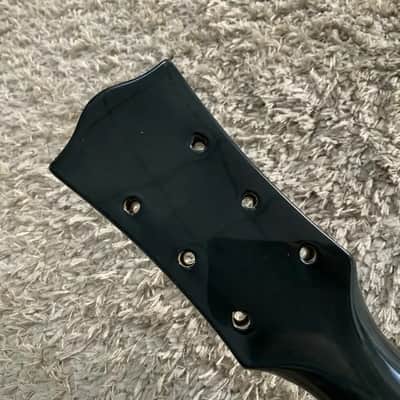 Black Les Paul LP Style Guitar Body with Maple Neck, Rosewood Fretboard image 4