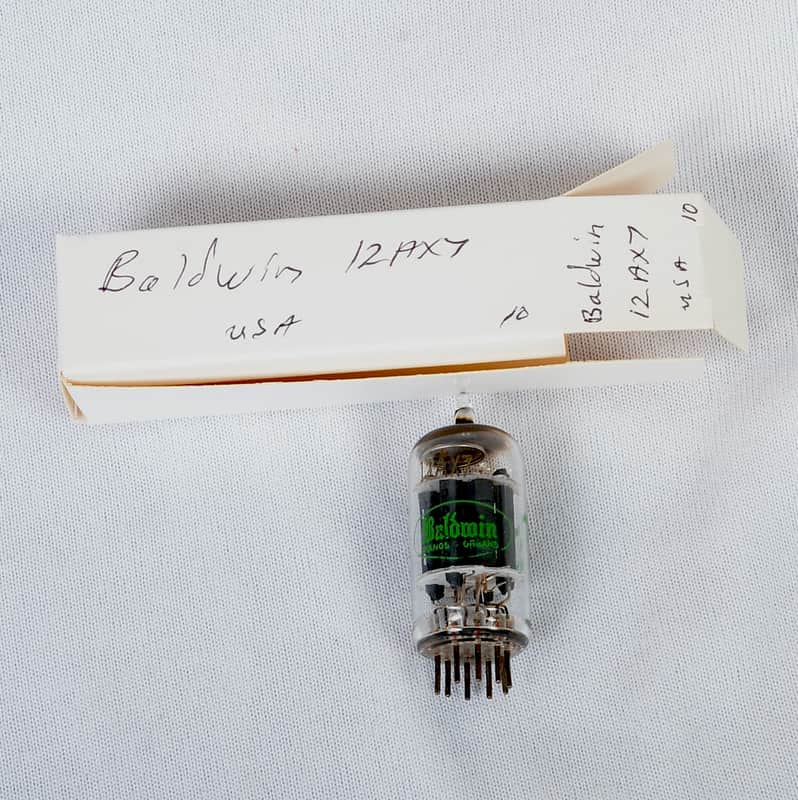 Vintage USA Tone – Baldwin 12AX7 Preamp Tube – Tests Strong image 1