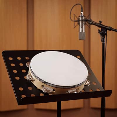 10-Inch Tambourine for Adults – Handheld Drum with Metal Jingles, Birch Wood Frame image 5