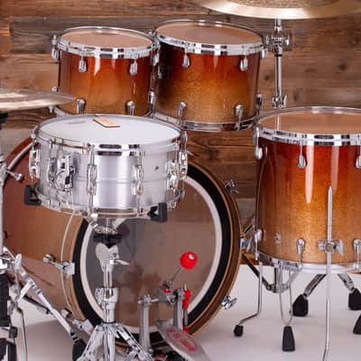 YAMAHA BEECH CUSTOM ABSOLUTE NOUVEAU 4 PIECE DRUM KIT, GOLD SPARKLE FADE (PRE-LOVED) image 9