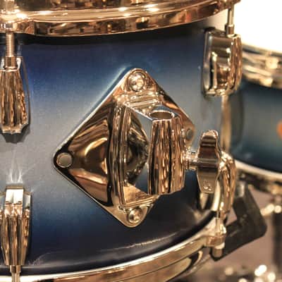 Slingerland Radio King 4-pcs Blue/Silver Lacquer Drum Set (20-12-14-14) - New! image 16