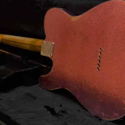 American Fender Telecaster Custom Heavy Relic Pink Gold Sparkle Colorshift! image 10