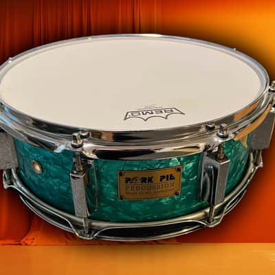 ๐๐ฅPork Pie 4.5"x13" 8-lug Snare, Emerald Pearl (1998) image 1