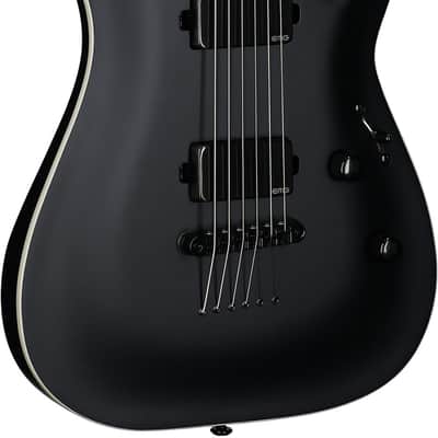 ESP LTD MH-1000B Baritone Electric Guitar, Black Satin, Open Box (Very Good) image 3