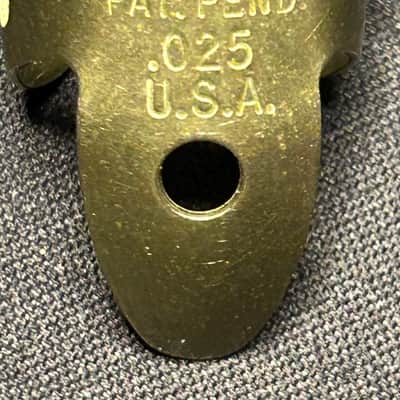 Set of 6 Vintage Dunlop Pat. Pend. Metal Fingerpicks 1940s-50s - Nickel image 12