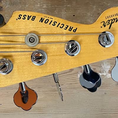 Fender Precision Bass Left-Handed with Maple Fretboard 1970 - 1983 - Ruby Red image 3