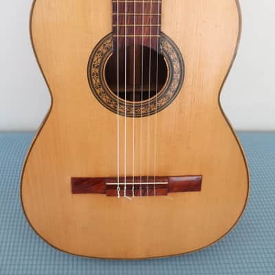 Vintage 1980-1990s Unknown Handmade Classical Acoustic Guitar Excellent Condition Lovely Shape Chunky Neck Clear Tone Finest Woods Ladder Braces WOW Original On par With Yamaha Yairi Washburn Alvarez Guild image 2