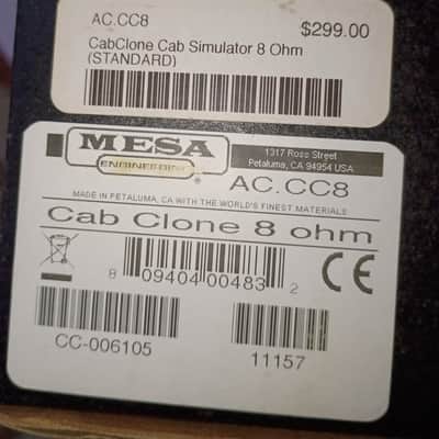 Mesa Boogie CabClone Cab Simulator 8 Ohm 2020 - Grey/Black image 4