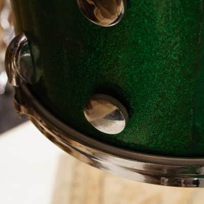 Gretsch 12/14/18/4x14" Round Badge Drum Set - 1950s Green Sparkle image 19