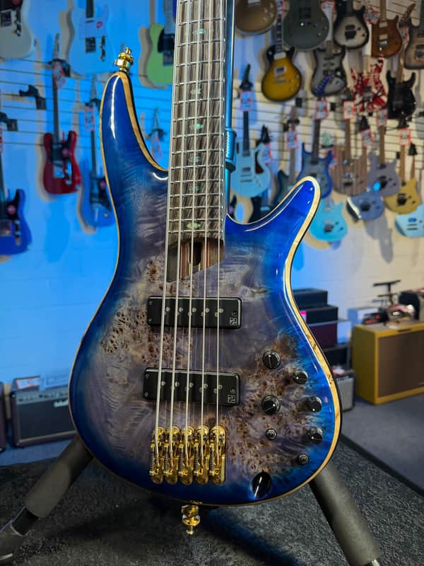 Used Ibanez SR2605E-CBB Premium Soundgear Bass - Cerulean Blue Burst, Free Plek and Ship! image 1