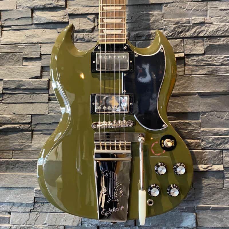 Epiphone 1961 SG Standard w/Maestro - Olive Drab image 1
