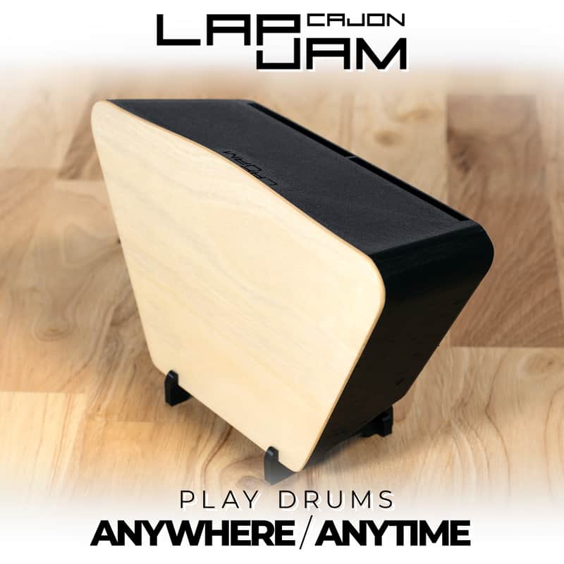 LapJam Cajon - Lap-Sized Travel Drum - Natural Color - Handcrafted in USA image 1