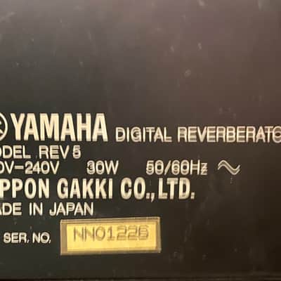 Yamaha REV 5 Digital Reverberator 1980s - Black image 2