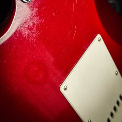 Squier Affinity Stratocaster SSS - Candy Apple Red with Cream Pickguard image 10