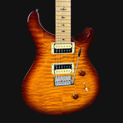 PRS SE Custom 24 Limited Edition Electric Guitar in Tobacco Sunburst Quilt, Caramelised Maple Fingerboard W/ Gigbag image 3