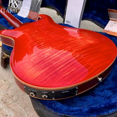 ♚PRISTINE♚2017 PRS McCarty Hollowbody II ♚ PIEZO ♚ BLOOD ORANGE 'AAA' FLAME ♚ 5.7 LBS ♚ +Artist Case ! image 19