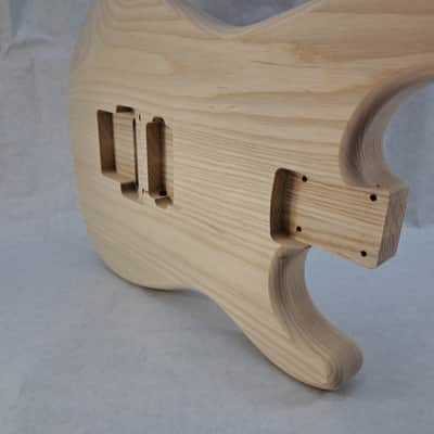 Unfinished Ash Hxx guitar body - for Fender Strat Stratocaster neck Floyd Rose J2420 image 7