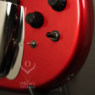 1980's Fender Contemporary Power Jazz Bass Special MIJ Candy Apple Red image 8