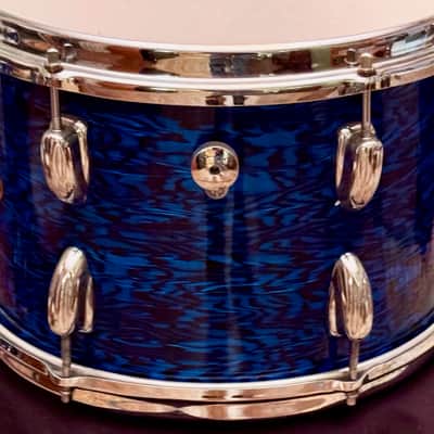Slingerland 12" Rack Tom Drum Blue Agate Vintage 60's - 70's image 3
