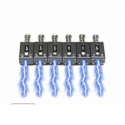 Graph Tech Ghost Piezo Electric to Acoustic Saddles Strat / Tele-Style Piezo Pickups 6-String Black image 2