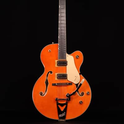 Gretsch Synchromatic Nashville Hollow Body Single-Cut, Ebony FB, 50's Orange Stain image 5