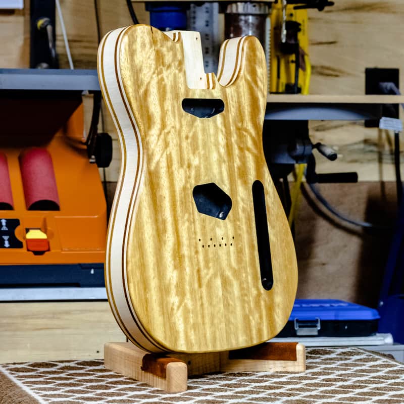Iroko and Maple Tele Body / Iroko & Ash Tele image 1