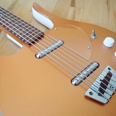 Jerry Jones Neptune Longhorn Baritone Six String Electric Bass 6 Copper w/ ohsc image 8