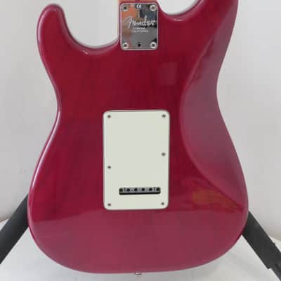 1998 Fender American Deluxe Stratocaster in Cranberry Transparent image 5